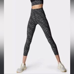 Sweaty Betty Power High Waist ⅞ Workout Leggings in Blue Celestial Dot Print